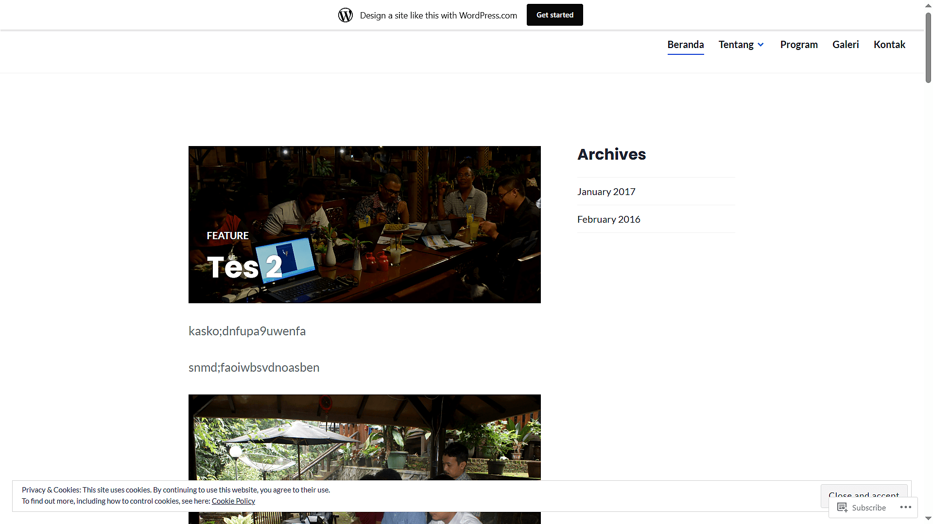 Tangkapan layar arsip blog historis P4I tahun 2014.